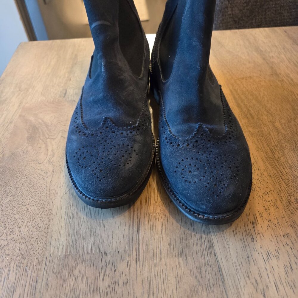 Gallucci Chelsea boots in navy suede - Picture 3 of 4